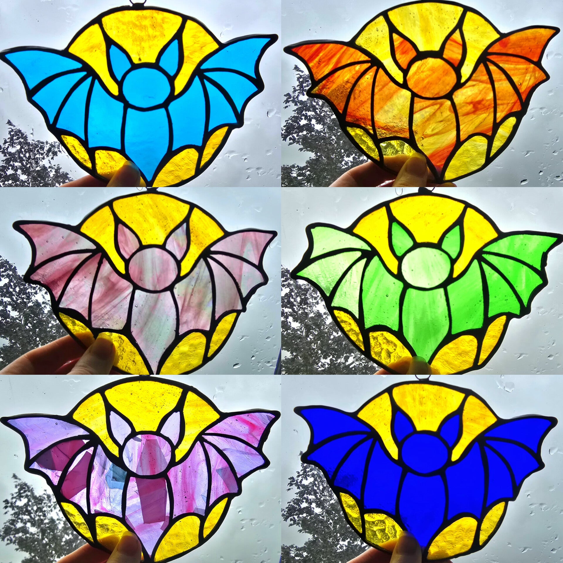 Stained glass Bats