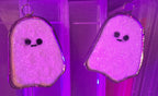 Stained Glass Glitter Ghost on String
